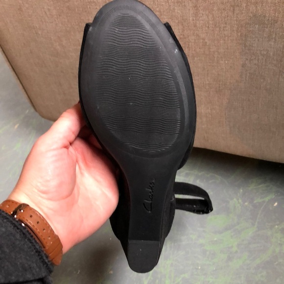SEEKING* Clark’s Suede Peep Toe Wedges (do you have these? - Picture 7 of 9